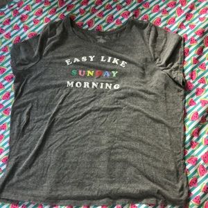 lane bryant easy like sunday morning t-shirt